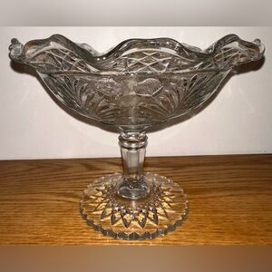 Vintage EAPG Indiana Glass “Horsemint" Compote 6” Nappy‎